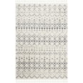 thumbnail image 3 of SAFAVIEH Berber Fringe Vinal Aztec Shag Area Rug, Cream/Dark Gray, 5'3" x 7'6", 3 of 12