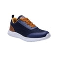 thumbnail image 2 of Tenis Casual Para Hombre En Mezcla De Textiles Azul Marino Con Detalles En Café, Agujetas Ajustables, 2 of 4