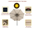 thumbnail image 4 of FLAME&SHADE 9 ft Double Top Solar Powered Outdoor Market Patio Table Umbrella with LED Lights and Tilt, Beige, 4 of 7