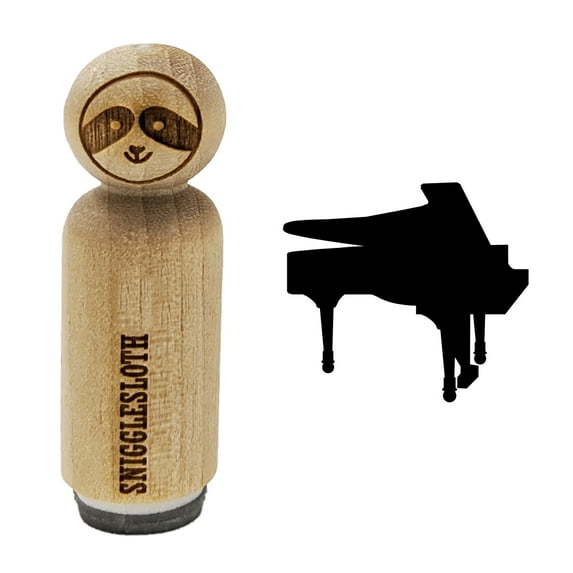 Grand Piano Music Instrument Silhouette Rubber Stamp for Scrapbooking Crafting Stamping - Mini 1/2 Inch