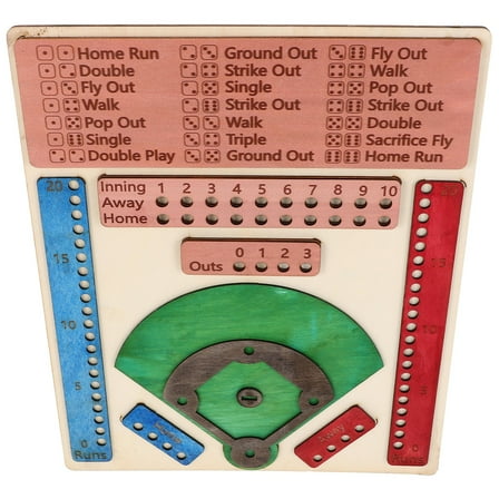 WORGEOUS Wooden Baseball Board Game For Family And Party Creative Baseball Board Games Wooden Baseball Game Baseball Game Board For Desktop