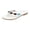 White, variant on Colorful Tortoise Beaded Flat Flip Flops for Women Bohemian Beach Casual Slip on Thongs Dress Slides Backless Sandals 2026 Summer Black Size 10