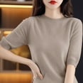 thumbnail image 4 of Uaswgudfs Women's Stylish & Comfortable Wool Sweater - Spring Fall Winter First-Line Ready to Wear Seamless Knit Crewneck Half Sleeve Top, 4 of 4