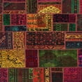 thumbnail image 1 of Ahgly Company Machine Washable Indoor Square Abstract Saddle Brown Area Rugs, 7' Square, 1 of 7