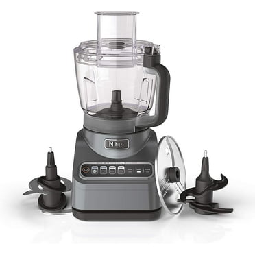 Ninja BN601 Professional Plus Food Processor, 1000 Peak Watts, 4 Functions for Chopping, Slicing, Purees & Dough with 9-Cup Processor Bowl, 3 Blades, Food Chute & Pusher, Silver