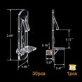 thumbnail image 2 of EASTIN Clear Plastic Locking Shelf Support Pegs  Fits 5/16” Diameter Hole  5/8” Shelf  30 Pack, 2 of 6