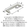 thumbnail image 3 of Amerock Monument 3-3/4 inch Center-to-Center Satin Nickel Cabinet Pull, 10 Pack, 3 of 5