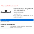 thumbnail image 2 of Grille Mounting Panel - Compatible with 1997 - 2003 Ford F-150 1998 1999 2000 2001 2002, 2 of 2