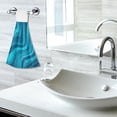thumbnail image 5 of Blue Abstract Marble 2pcs Bathroom Hanging Towels Soft Hand Towel with Velcro Dish Towel Absorbent Tie Towels for Kitchen Toilet Tea Bar Washcloth Decor, 5 of 7