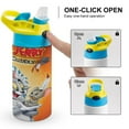 thumbnail image 4 of Tom And Jerry Kids Water Bottle with Silicone Straw And Spill-Proof Lid, Stainless Steel Double-Wall Vacuum Insulated Water Bottles for Boys Girls, 4 of 8