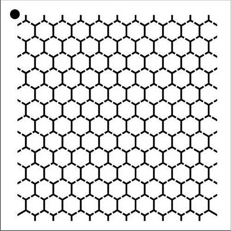 Reverse Honeycomb Stencil by StudioR12 Country Repeating Pattern Art -  Medium9 x 9-inch Reusable Mylar Template Painting, Chalk, Mixed Media Use  for Crafting, DIY Home Decor - STCL1027_2 