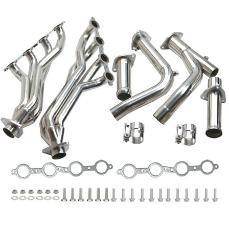 Panlongic Stainless Steel Long Tube Exhaust Manifold Headers For Chevy GMC Silverado/Sierra 4.8L/5.3L/6L 2007-2014