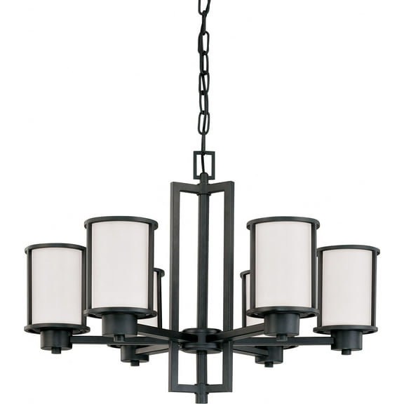 60/2975 Nuvo Lighting Odeon-Six Light Chandelier-28 Inches Wide by 19.88 Inches High     -Traditional Installation