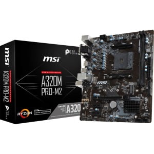 MSI A320M PRO-M2 Micro ATX Desktop Motherboard w/ AMD Chipset & Socket