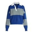 thumbnail image 5 of Scoop Women’s and Women’s Plus Oversized Rugby Sweater, Midweight, Sizes XS-4X, 5 of 5