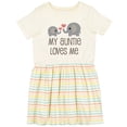 thumbnail image 3 of Inktastic My Auntie Loves Me Girls Toddler Dress, 3 of 5