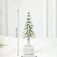 thumbnail image 6 of tasrioml Mini Christmas Tree Artificial Bottle Brush Tree with Wooden Base Small Snow Frost Flocked Pine Tree for Winter Tabletop Home Decor, 6 of 8