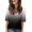 Black, variant on Women's Gradient Color V Neck Half Sleeve T Shirt Top, Slim Fit Elegant Basic Tee with Modern Color Transition, for Summer Fashion Daily Wear or Casual Outings in 2026 Hot Pink