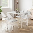 thumbnail image 3 of Sturdy & Portable 47.24" x 20.07" Folding Table – 4ft Rectangular Desk with Metal Frame, PU Leather Surface, Anti-Slip Feet, Scuff & Mark Resistant, No Assembly Needed, Ideal for Dining, Office, 3 of 8