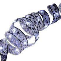 Christmas Lights, Decorative Ribbons, Colorful Double Layered Light String for Indoor Outdoor Holiday Decorations, Gold Stamping, Flexible Bendable Design, 550CM Length