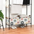 thumbnail image 3 of Yayeee Foldable Storage Basket for Shelves with Handles Waterproof Cloth Bins, Beige Retro Flower, 3 of 7