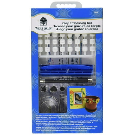 Walnut Hollow Clay Embossing Set - 4 Sheets - 4 Stamps - 8 Cutters