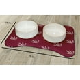 thumbnail image 2 of Simply Daisy Feather Pattern Bone Shape Pet Feeding Mat for Dogs, 2 of 3