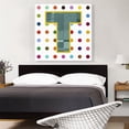 thumbnail image 2 of ARTCANVAS Fun Polka Dots Letter T Canvas Art Print - Size: 36" x 36" (1.50" Deep), 2 of 9