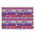 thumbnail image 1 of Owl Cutting Board, Striped Cartoon Style Pattern with Owls Flowers Butterflies Hearts and Snowflakes, Decorative Tempered Glass Cutting and Serving Board, Large Size, Multicolor, by Ambesonne, 1 of 1