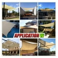thumbnail image 3 of LouZub 8' x 16' White Rectangle CTAPR0812 Sun Shade Sail Canopy Mesh Fabric UV Block UPF50 - Heavy Duty - 190 GSM - 3 Years Warranty, 3 of 8