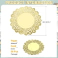thumbnail image 2 of Uxcell 50 Pcs Paper Doilies 10.4 Inch Round Lace Decorative Placemats Disposable Papers for Food Parties, Gold, 2 of 6