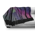 thumbnail image 2 of Abstract Woman Soft Flannel Fleece Blanket, Cosmic Night Scene in the Forest with a Couple Holding Hands, Cozy Plush for Indoor and Outdoor Use, 70" x 90", Charcoal Grey Multicolor, by Ambesonne, 2 of 5
