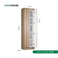 thumbnail image 4 of Ropero Closet Armario de Madera con 5 Entrepaños y 2 Puertas, Almacenamiento de Ropa, 4 of 8