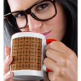 thumbnail image 2 of 3drose, Geometric Tile Design in Terracotta Beige and Black, 15oz Two-tone Red Mug, 2 of 6