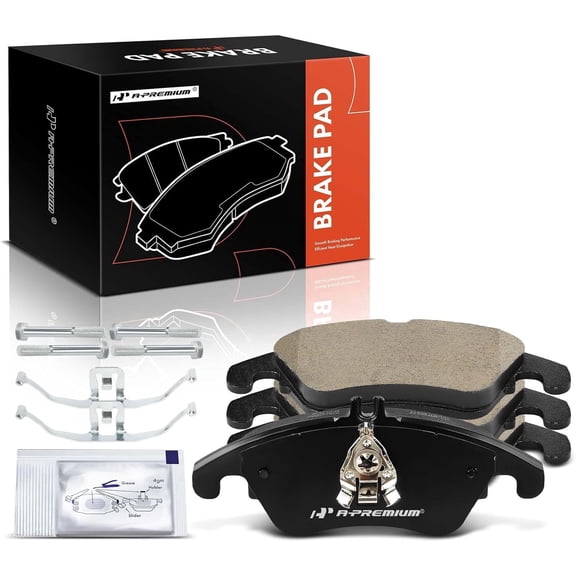 A-Premium Front Ceramic Disc Brake Pads Set Compatible with Mercedes-Benz Models - C250 12-15 C300 13-14 C350 08-15 CLS400 15-17 E250 14-16 E300 E350 E400 E550 SLC300 SLK250 SLK300 SLK350