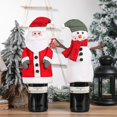 thumbnail image 2 of Christmas Wine Bottle Bag Snowman Santa Claus Wine Bag Cover Y(red White)(2pcs), 2 of 5