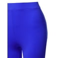 thumbnail image 4 of A2Y Women's Basic Yoga Polyester Mid Thigh High Rise Biker Bermuda Shorts Royal Blue 1XL, 4 of 5