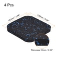 thumbnail image 2 of Uxcell Treadmill Mat-3.9"x3.9" Exercise Equipment Mat for Floor Protection Sound Reduction, Black Blue 4 Pack, 2 of 5