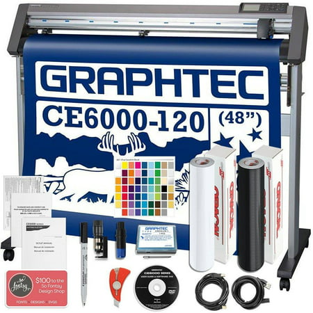 Graphtec CE6000-120 PLUS - 48 Inch Professional Vinyl Cutter & Plotter Bundle with $700 in