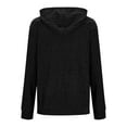 thumbnail image 6 of Women's Zip Up Jackets Fall Long Sleeve Hoodies Knit Sweater Solid Color Full Zip Hooded Sweatshirts Loose Comfortable Fleece Jacket Outdoor Coat for Women, 6 of 7