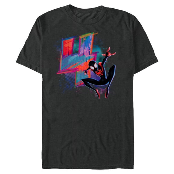 Marvel Spider-Man Miles Morales 4th Birthday Graphic - Short Sleeve Blended T-Shirt for Adults - Customized-Dark Heather