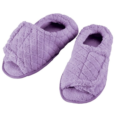 Quilted Chenille Adjustable Toe Slippers