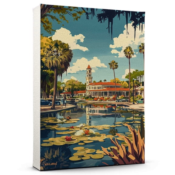 Mount Dora Travel Canvas, Florida Canvas Print,Mount Dora Canvas Wall Art,Florida Travel Wall Art, Travel Print, Travel Gift -103AZ930