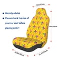 thumbnail image 3 of Honeii Mardi Gras Crayfish and Fleur de lis Print Car Seat Cover,Car Interior Covers,Universal Fit Seat Protector, Compatible with Most Cars, SUVs, Trucks, and Vans, 3 of 5