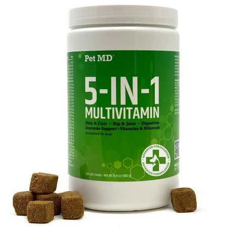 UPC: 0850012848332 | Pet MD 5-in-1 MultiVitamin Soft Chews for Dogs 120 Count