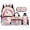 Donut Colorful Horse, variant on Mermaid Scale Dolphin School Backpack Set for Girls 4 Pcs 17 Inch Durable Back Pack with Lunch Bag Pencil Case Water Bottle Holder Kawaii Bookbag for Elementary 8-12