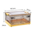 thumbnail image 2 of Collapsible Book Storage Box Folding Basket Wheeled Rolling Stackable Storage Container Book Organizer, 2 of 7