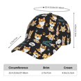 thumbnail image 2 of Balery Cute Dogs Corgi Gorra de béisbol de tamaño ajustable para correr, entrenar y actividades al aire libre. Gorra de papá para todas las estaciones., 2 of 6
