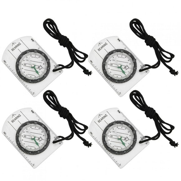 Map Scale Compass, Outdoor Map Scale Compass, Lightweight Portable With Hanging Rope For Camping Hiking