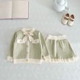 thumbnail image 2 of Bxsruta Girls Sweater and Skirt Set Long Sleeve Button Down Outfit Casual School Party Wear, 2 of 8